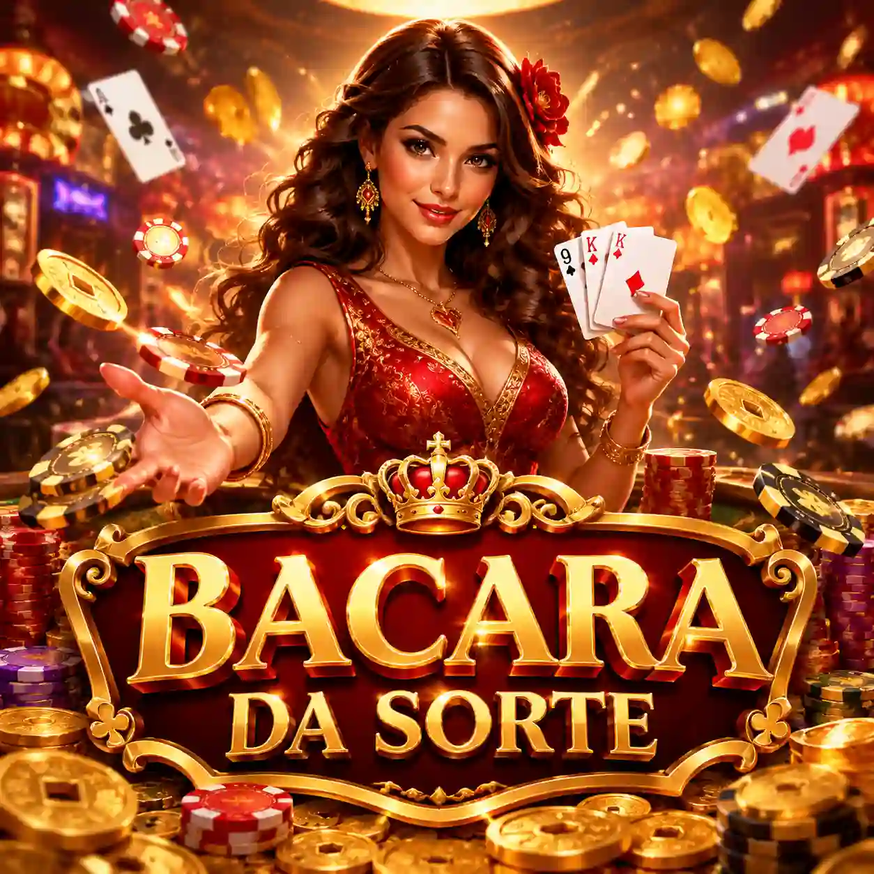 Mesa de bacará ao vivo com cartas abertas