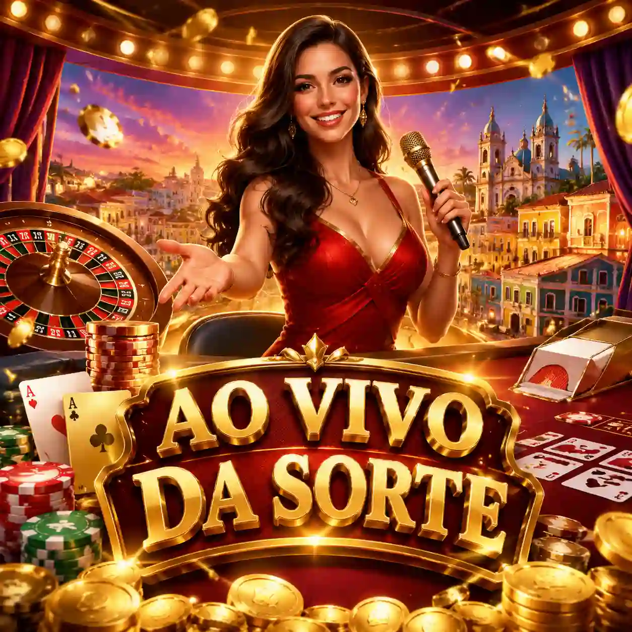 Dealer de cassino ao vivo em transmissão HD